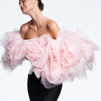 Amanda Customized Black Mermaid 3D Flowers Shawl robes de soirée Off the Shoulder Party Dresses Floor-Length Prom Dress 2024